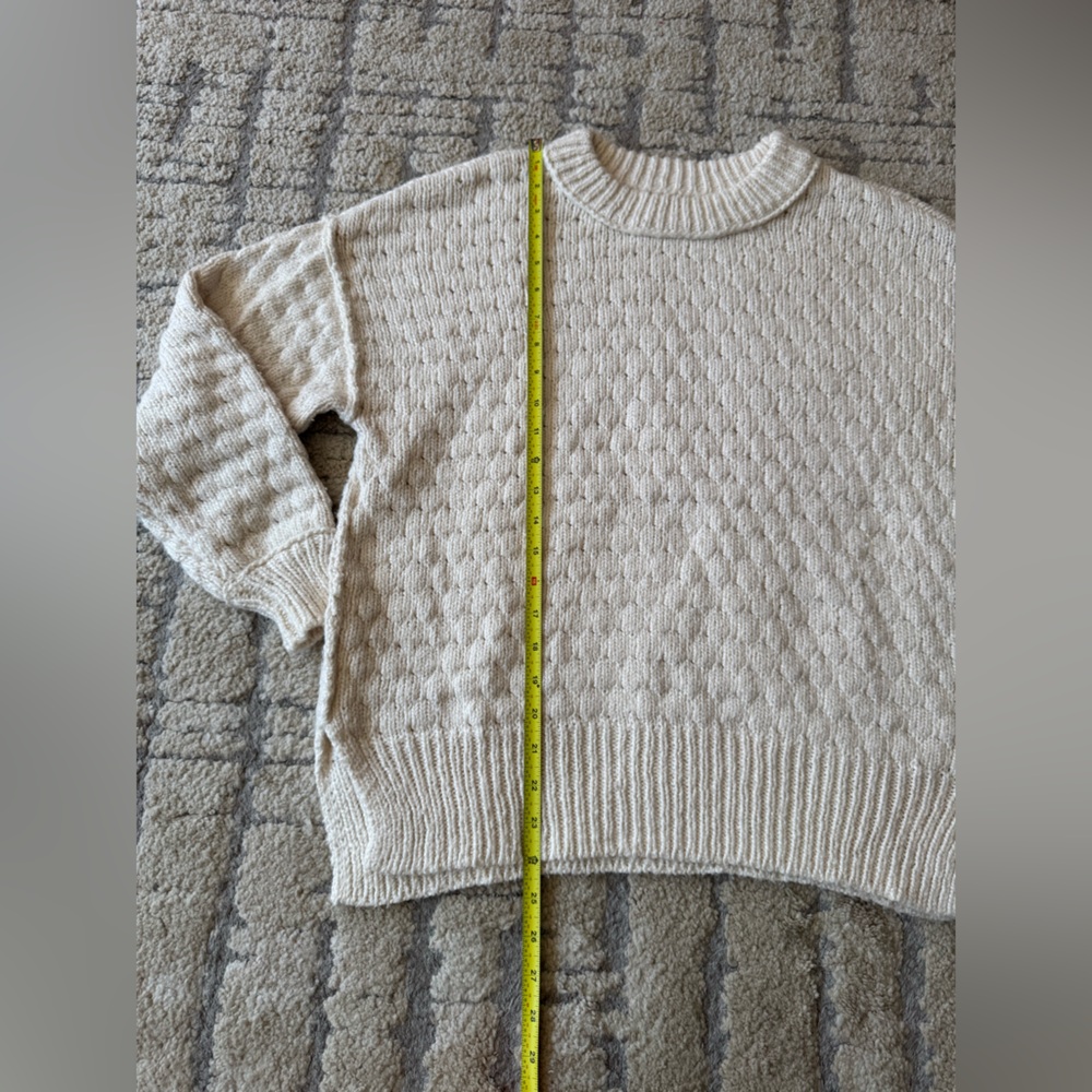 Cozy Cream Aerie Cotton Blend Sweater - Picture 13 of 15